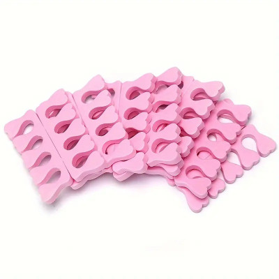 Soft Pink Finger Toe Separators, Manicure Pedicure Foot Care Compressed Sponge Nail Art Tools Suitable for Men And Women